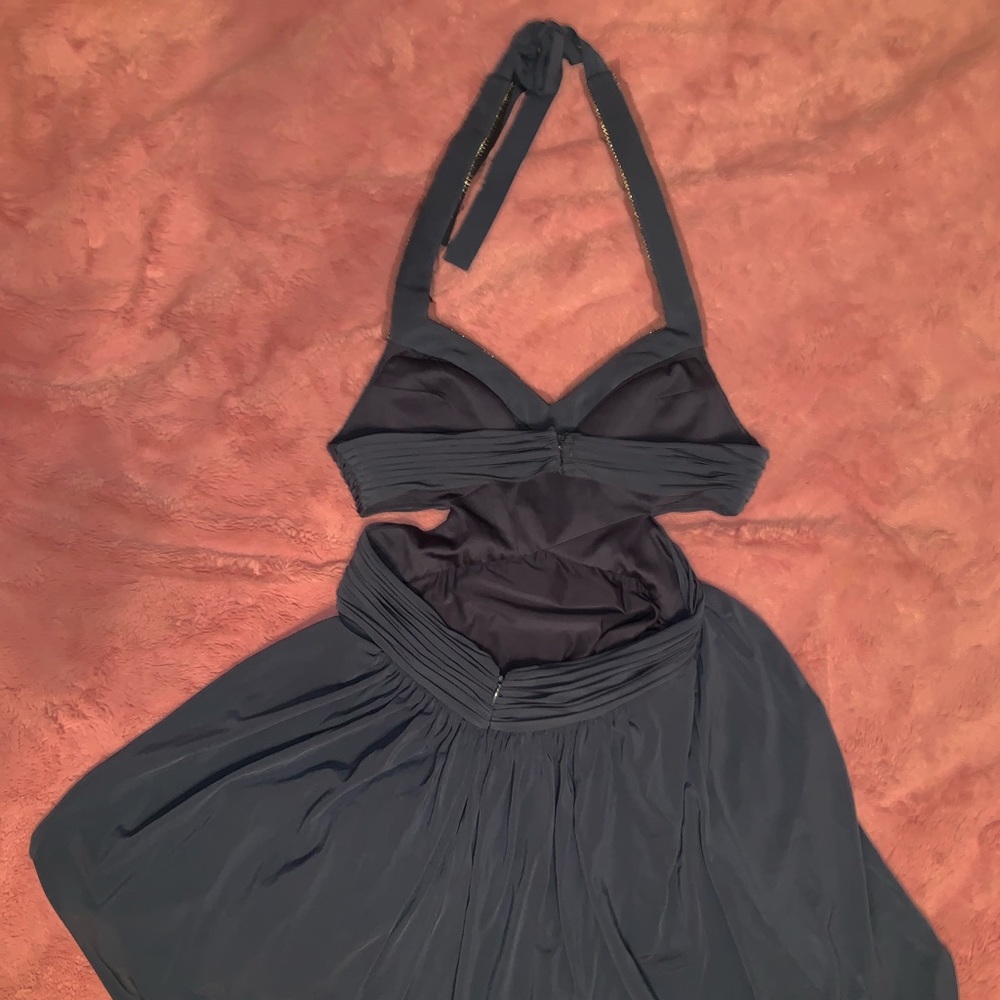 Gorgeous navy BCBG cocktail dress w/ side cutouts - Picture 5 of 8